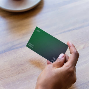 Cartão De Visita Gradiente Verde Esmeralda Intenso