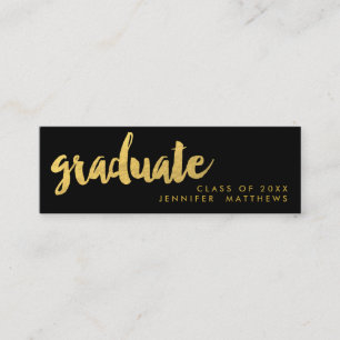 Cartão de visita graduado do roteiro   do ouro