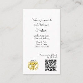 Cartão De Visita Graduation Party Invitation Enclosure Card