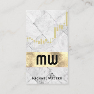 Cartão De Visita Gráfico Candlestick   Padrão do Azulejo