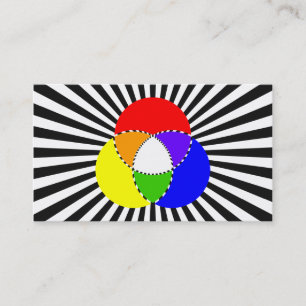 Cartão De Visita gráfico de cores explodindo
