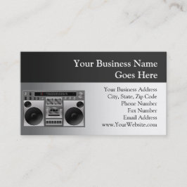 Cartão De Visita Gráfico de rádio Boombox