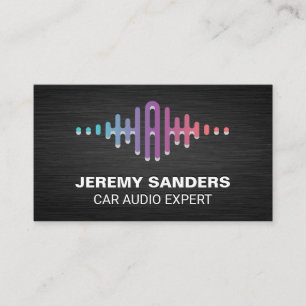 Cartão De Visita Gráfico de Som do Equalizador de auto-falantes