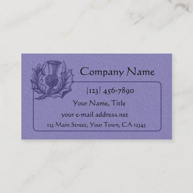 Cartão De Visita Gráfico escocês do cardo (Frente)