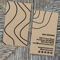 Gráfico exclusivo de Abstrato Kraft de linhas mini