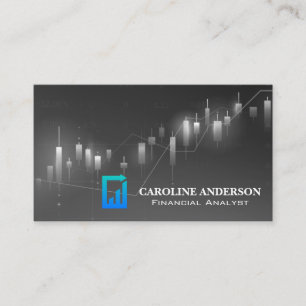 Cartão De Visita Gráfico financeiro Gráfico Candlestick