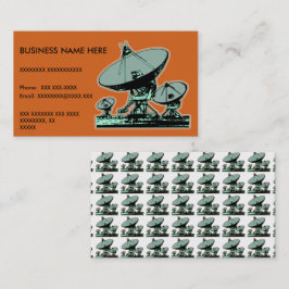 Cartão De Visita Gráfico retro da antena parabólica