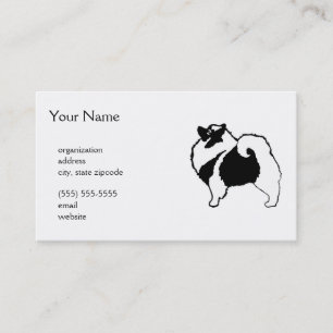Cartão De Visita Gráficos Keeshond - Arte de Cachorro Original
