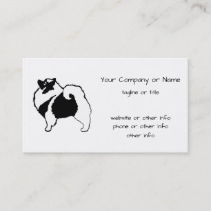 Cartão De Visita Gráficos Keeshond - Arte de Cachorro Original
