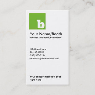 Cartão de visita gramíneo vertical excepcional
