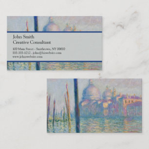Cartão De Visita Grand Canal Monet Veneza Itália Pintura Clássica