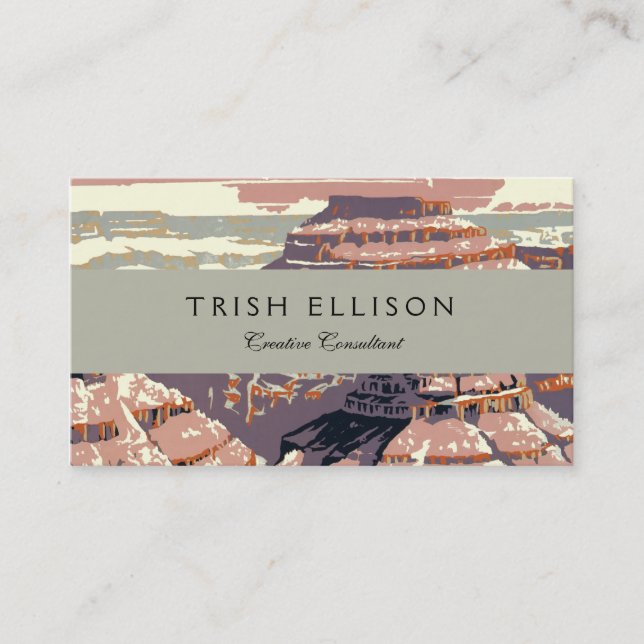 Cartão De Visita Grand Canyon Western Graphic Art American (Frente)