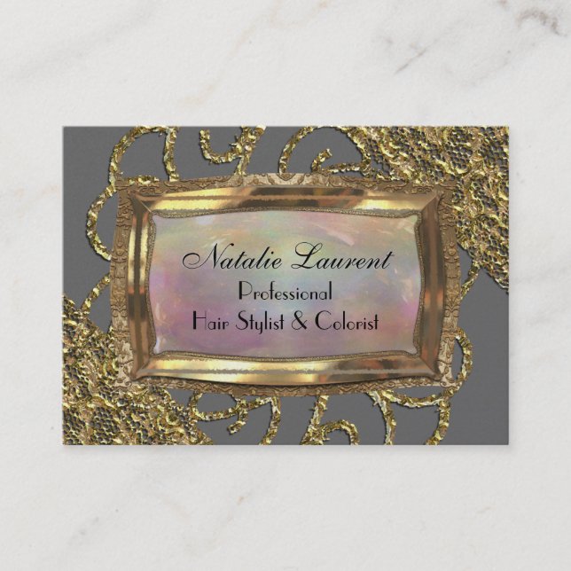 Cartão De Visita Grand Cinza Fillmore Elegante Professional (Frente)