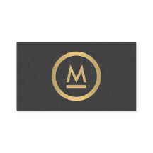 Grande Monograma Moderno Inicial em Faux Dourado