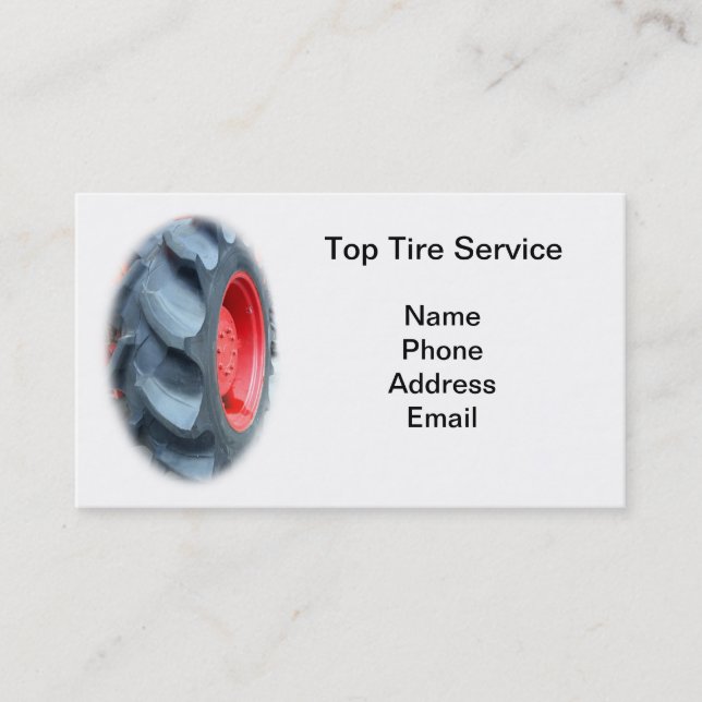 Cartão De Visita Grande pneu do trator (Frente)
