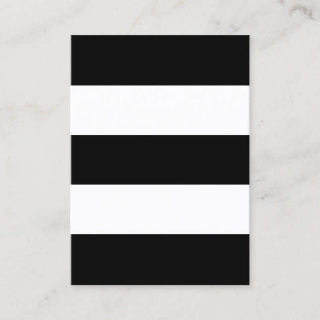 Cartão De Visita Grandes faixas brancas e pretas (Frente)