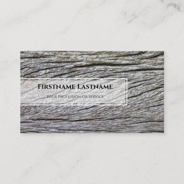 Cartão De Visita Granel de madeira branca, de estilo Elegante e min (Frente)