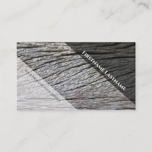 Cartão De Visita Granel de madeira branca, de estilo Elegante e min (Frente)