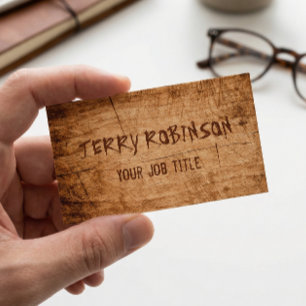 Cartão De Visita Grãos de Madeira Arrancados Russos do País Ocident