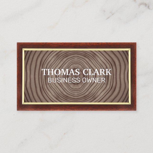 Cartão De Visita Grãos de madeira | Muro de Grunge (Frente)