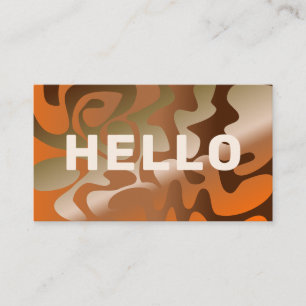 Cartão De Visita Grãozinhos Metálicos Retroativos Laranja