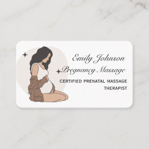 Cartão De Visita Gravidez Elegante Terapêutica de Massagem Prenatal