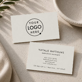Cartão De Visita Grayscale Logo | Minimalist Professional Modern