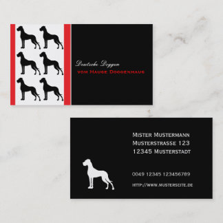Cartão De Visita Great Dane Professional good to read Business Card