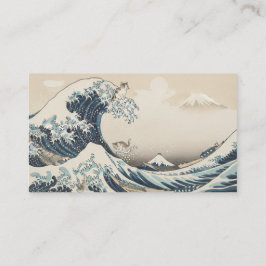 Cartão De Visita Great Wave Inspired Japanese Business Card