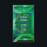 Cartão De Visita Green DNA Medical Science Modern<br><div class="desc">Um cartão de visita profissional moderno,  temático pela ciência médica,  com DNA verde. Projetado por Thisnotme©</div>