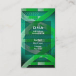 Cartão De Visita Green DNA Medical Science Modern<br><div class="desc">Um cartão de visita profissional moderno,  temático pela ciência médica,  com DNA verde. Projetado por Thisnotme©</div>