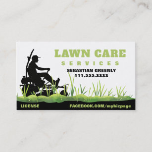 Cartão De Visita *~* Green Lawn Care Paisaging Grass Modern