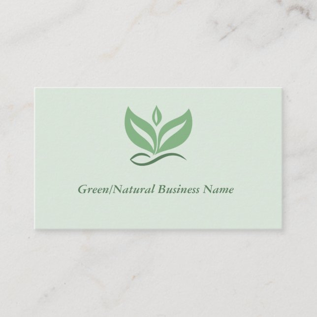 Cartão De Visita Green or Natural Business Card (Frente)