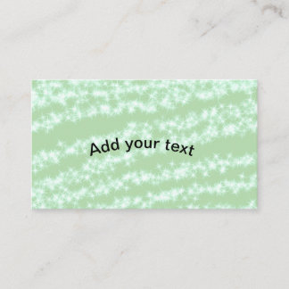 Cartão De Visita Green pastel glitter sparkle name text boho retro 
