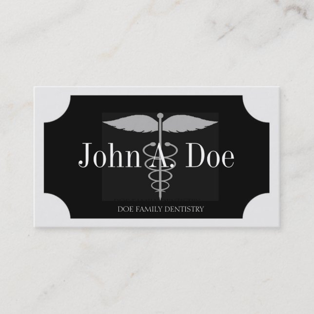 Cartão De Visita Grelha Branca/Negra/Grelhas Prateadas (Frente)