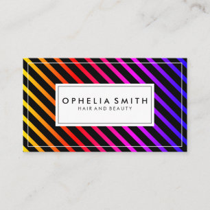 Cartão De Visita Grelhas de Chic Coloridas