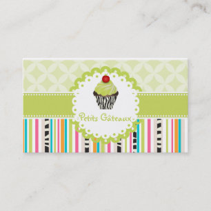 Cartão De Visita Grelhas de teclas PixDezines cupcake+faixas