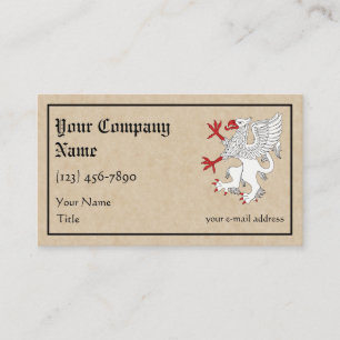 Cartão De Visita Griffin Rampant Argent