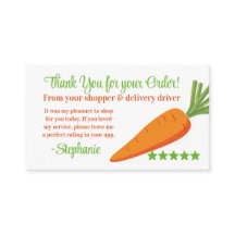 Grocery Delivery Service Thank You Review Stars
