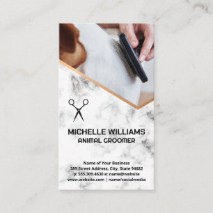 Cartão De Visita Groombing Dog fur