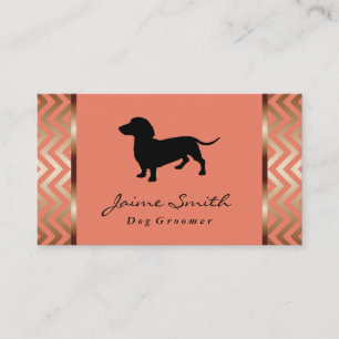 Cartão De Visita Groomer do cão do Dachshund  