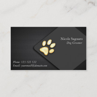 Cartão De Visita Groomer do instrutor de cão