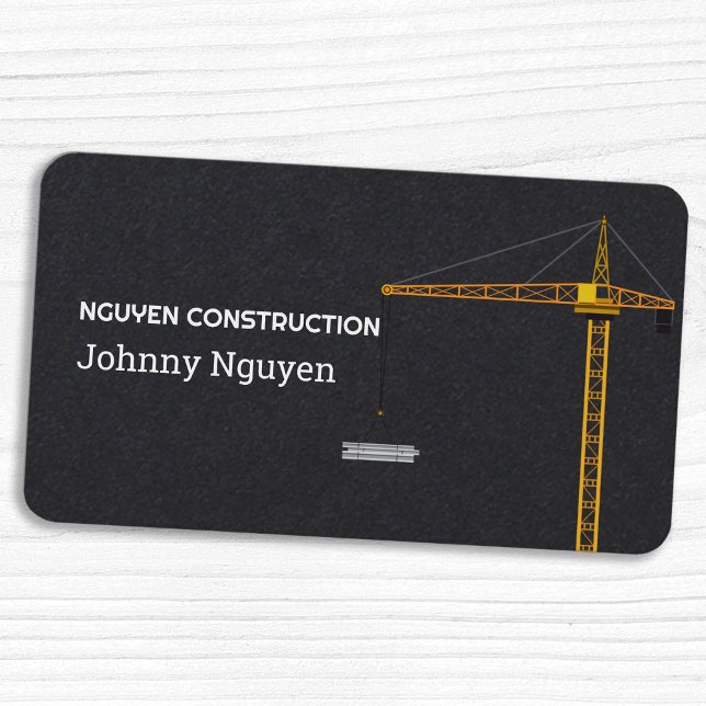 Cartão De Visita Grua de Construção (Construction Crane Business Card)