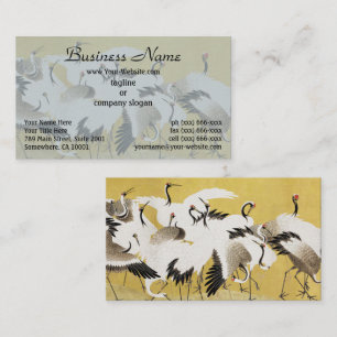 Cartão De Visita Gruas Japonesas Ave Clássica Vintage