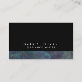 Cartão De Visita Grunge de Teal Escuro Abstrato Negrito do Escritor