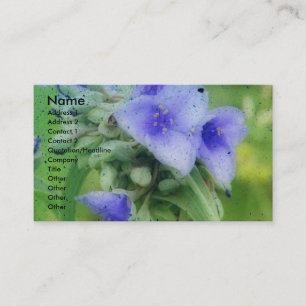 Cartão De Visita Grunge Floral Roxo