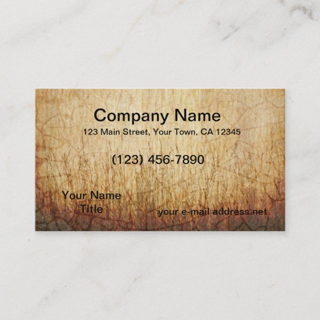 Cartão De Visita Grunge Grass Crackle (Frente)