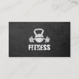 Cartão De Visita Grunge Malhação Treinador pessoal Kettlebell Barbe