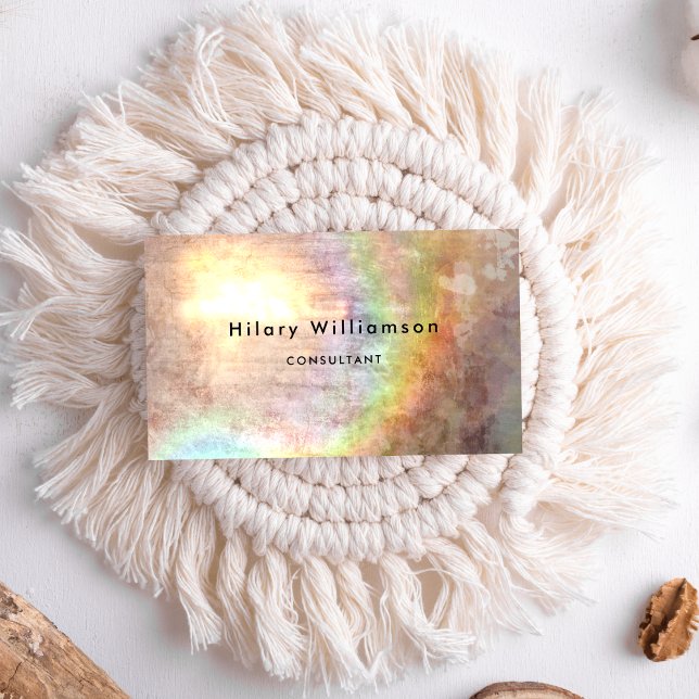 Cartão De Visita Grunge Pastel Tan Beige (Criador carregado)