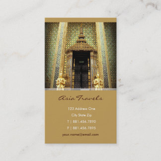 Cartão De Visita Guardiães da foto dourada de Tailândia do palácio